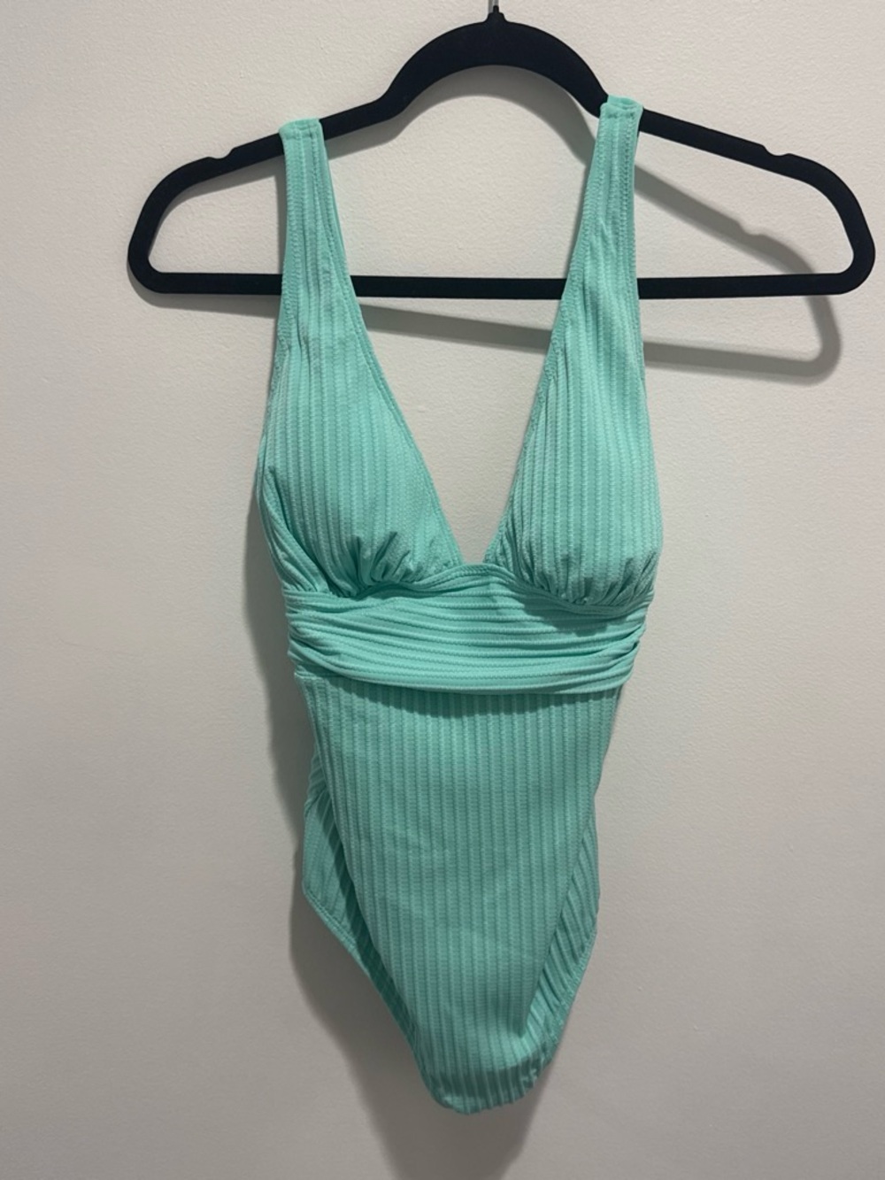 Cupshe Ribbed One-Piece Swimsuit in Mint